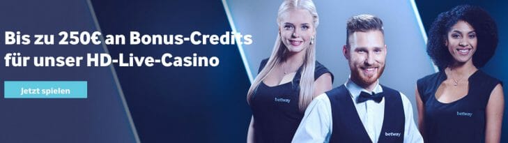 Betway Live Casino Aktion