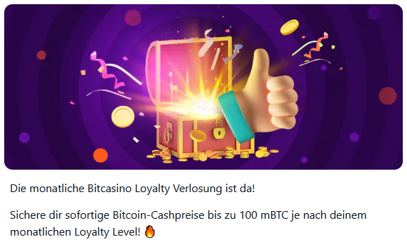 tirage au sort du club de fidélité bitcasino