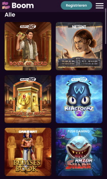 Boom Casino jeux mobiles