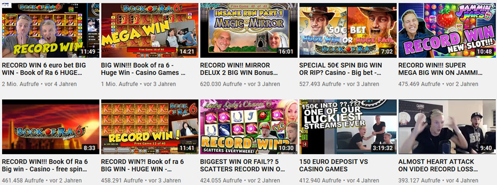 Les vidéos YouTube de CasinoDaddy avec le plus de vues