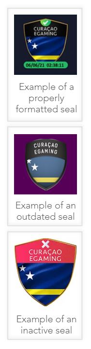 sceau d'egaming de Curaçao