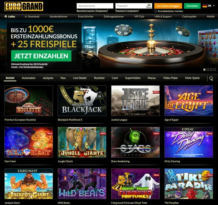 Site Web Du Casino Eurogrand