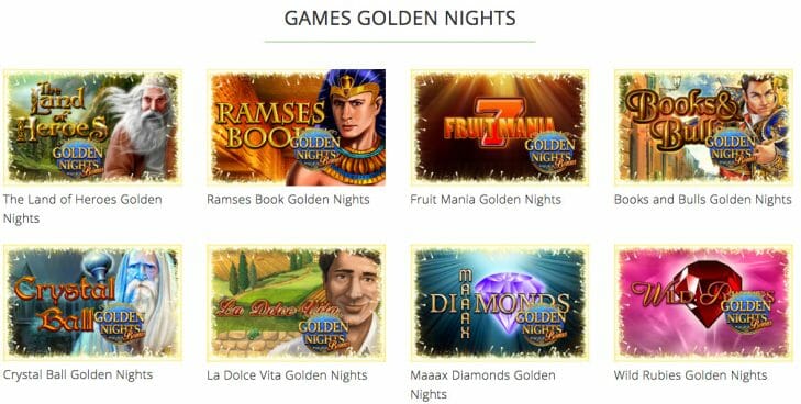 gamomat-jeux Golden nights